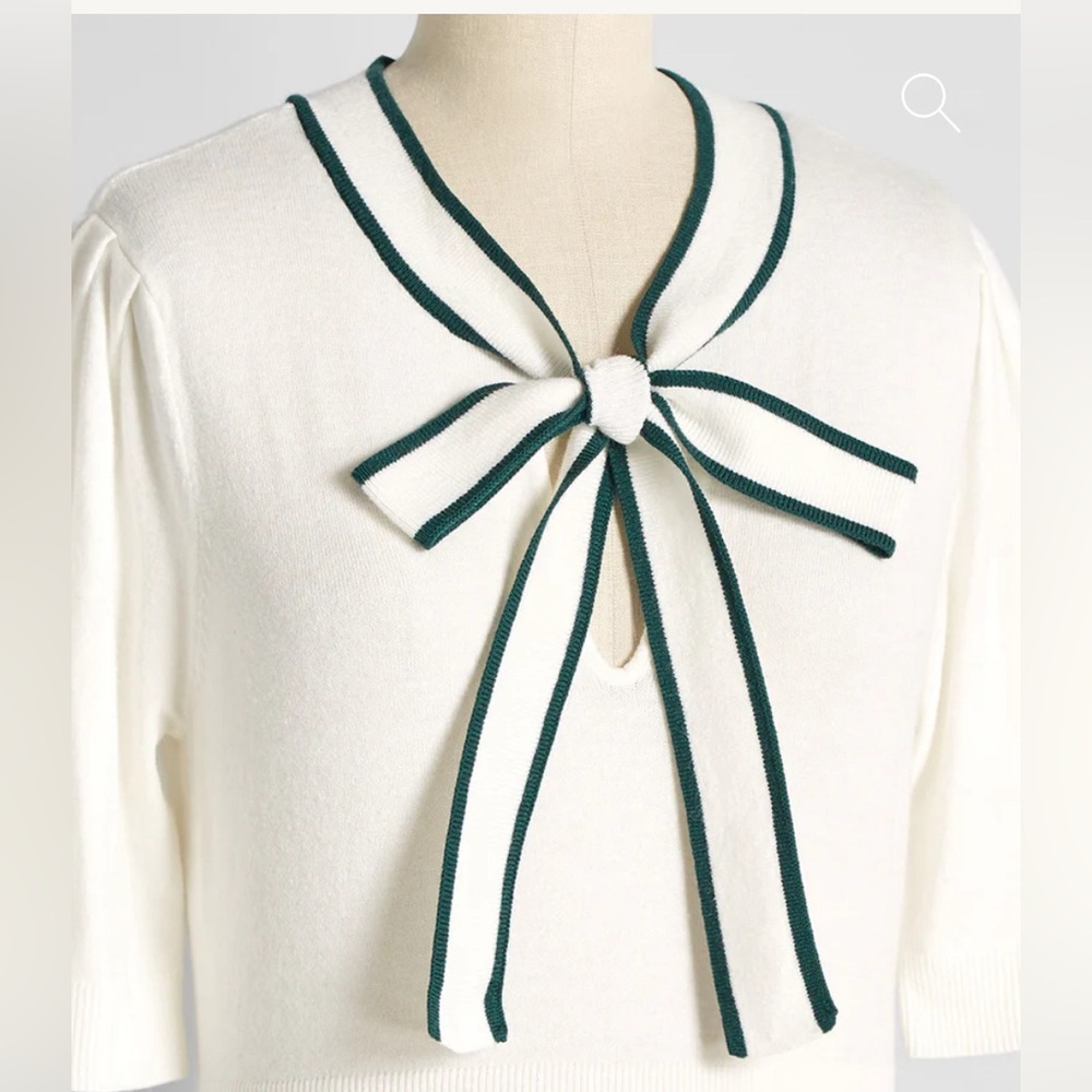 ⭐️⭐️ ModCloth 'Bow' Thyself Tie-Neck Knit Top NWT M